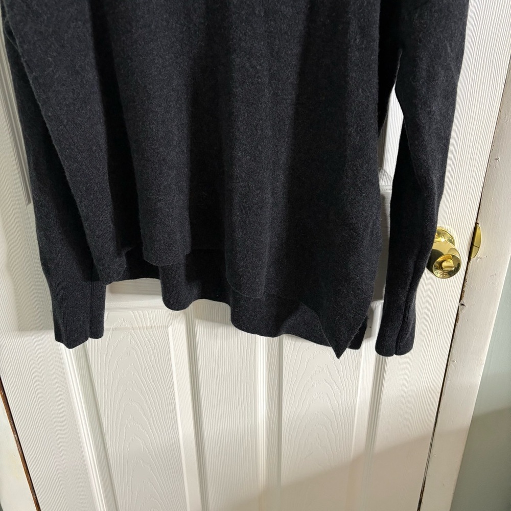 Nap Loungewear Sweater Womens XL Grey/Black Slant Turtleneck Wool - Picture 5 of 9